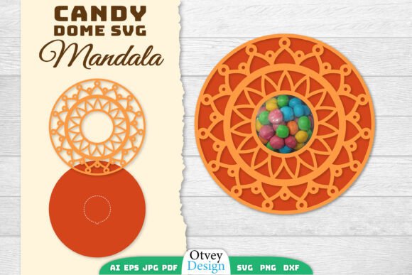 Mandala Fall Candy Dome SVG Holder