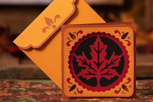 Maple Leaf Fall Card For Autumn Notes