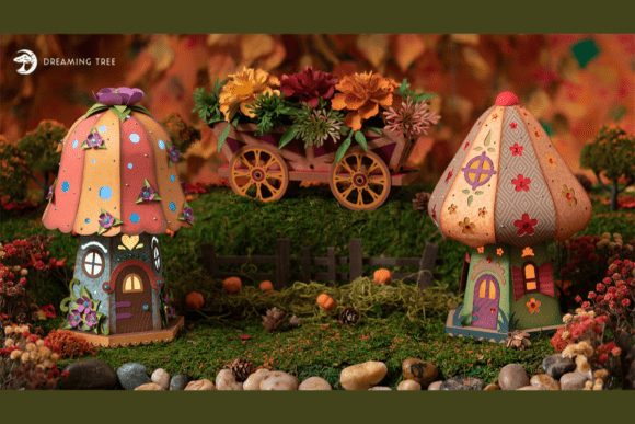 Marigolds Fall SVG Bundle Mushroom Homes