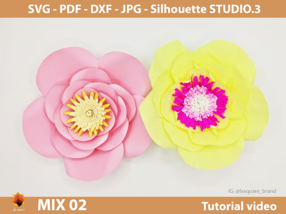 Mix 02 Giant Flower SVG Template