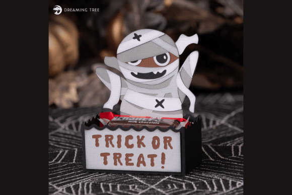 Mummy Halloween Paper Craft Holder
