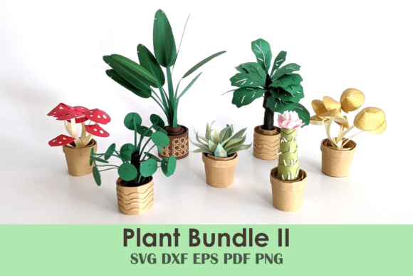 Mini Plants Paper Flower Bundle Craft Set