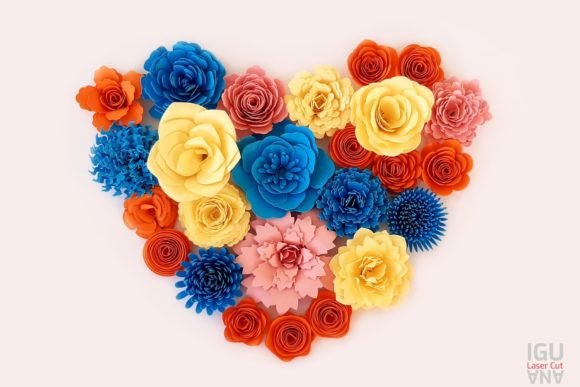 Rolled Petals Paper Flower Bundle Set