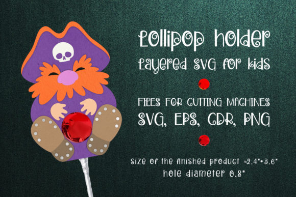 Pirate Halloween Lollipop Holder Template