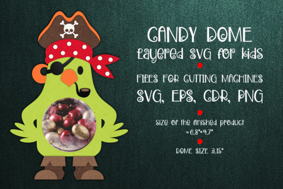 Pirate Halloween Candy Dome Parrot Craft