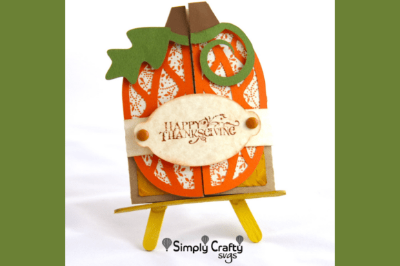 Pumpkin Thanksgiving Card Double Fold