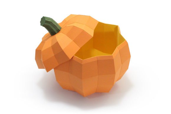 Pumpkin Treat Bowl Fall SVG Papercraft