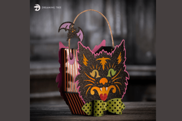 Scaredy Cat Halloween Paper Craft Lantern