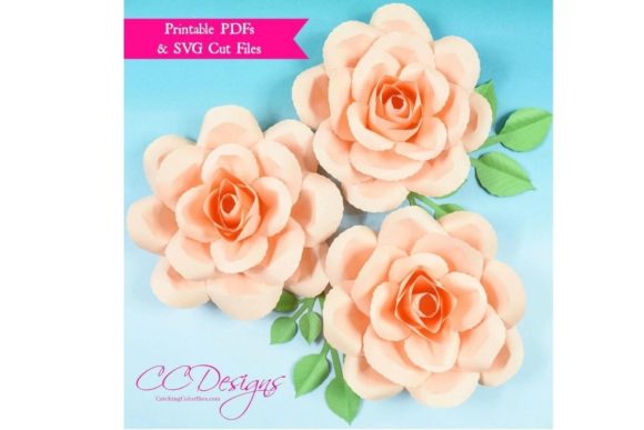 Serena Giant Paper Flower SVG Rose