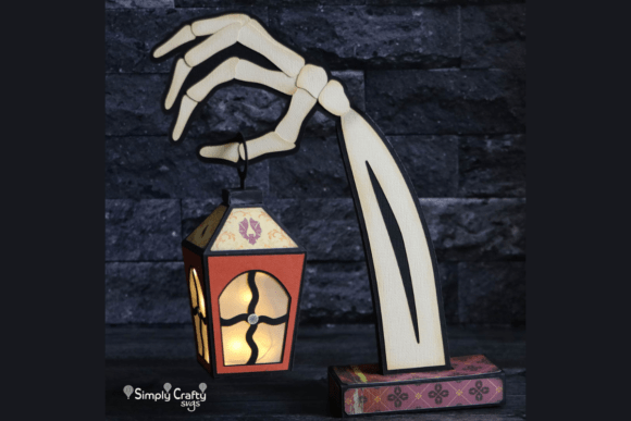 Skeleton Halloween Svg Hand Lantern