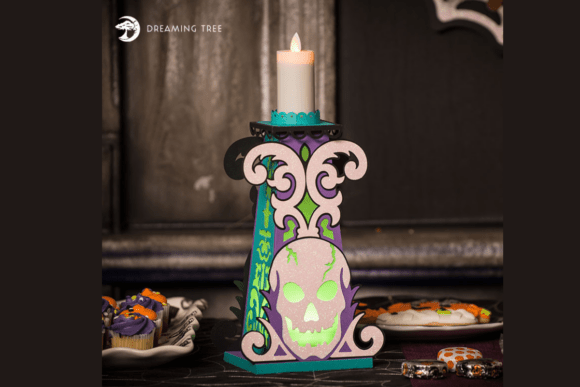 Skull Halloween Paper Craft Holder
