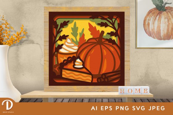 Pumpkin Slice Fall Shadow Box Keepsake