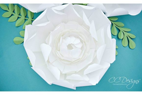 Snow Peony Giant Flower SVG Template