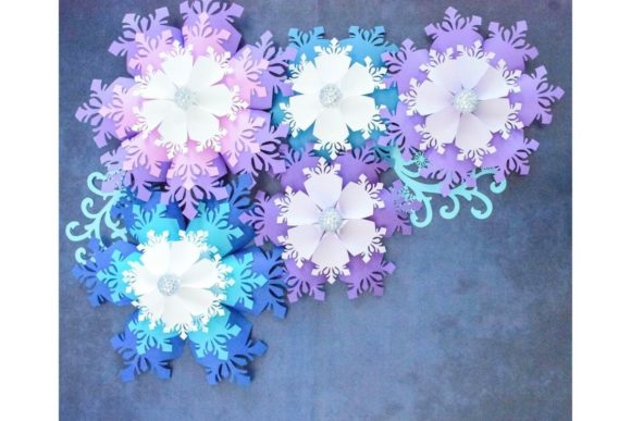 Snowflake Giant Flower SVG Template