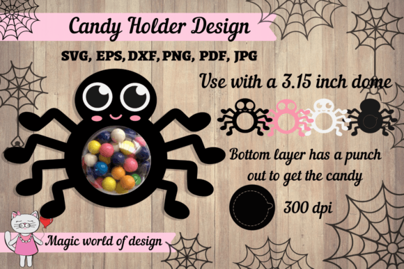 Spider SVG Halloween Candy Dome Ornaments