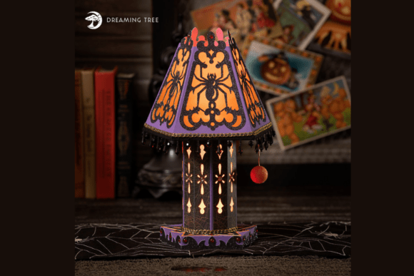 Spider Lamp Halloween Paper Craft