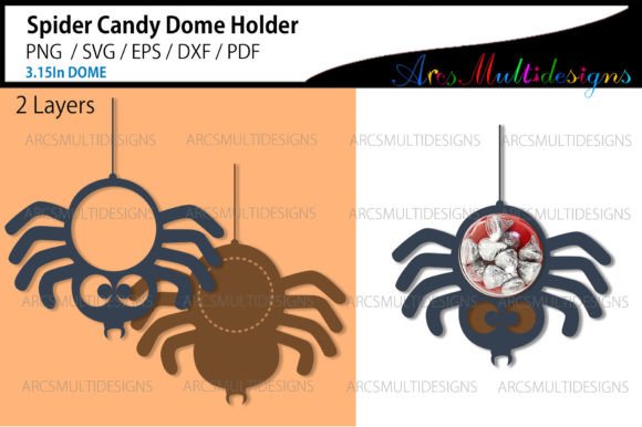 Spider Halloween Candy Dome Holder