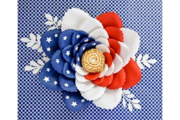 Star Spangled Giant Paper Flower SVG Swirl