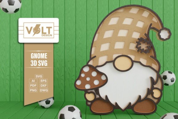 Mushroom Keeper Halloween Gnome SVG Layered Cut