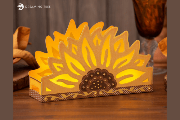 Sunflower Fall SVG Centerpiece Luminary