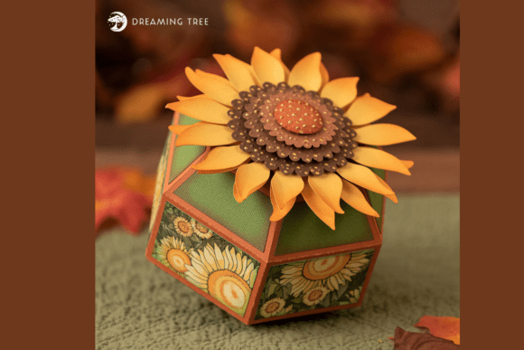 Sunflower Autumn SVG Keepsake Gift Box
