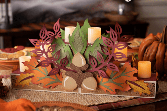 Tealight Autumn SVG Candlescape Glow
