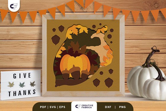 Thankful Acorn Svg Fall Paper Cut