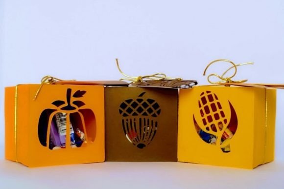 Thanksgiving Acorn Svg Favor Box Set