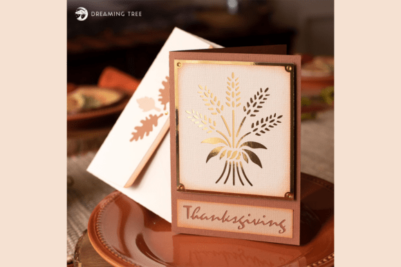 Elegant Thanksgiving Card Greeting SVG