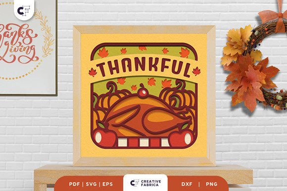 Roasted Feast Turkey Shadow Box Art