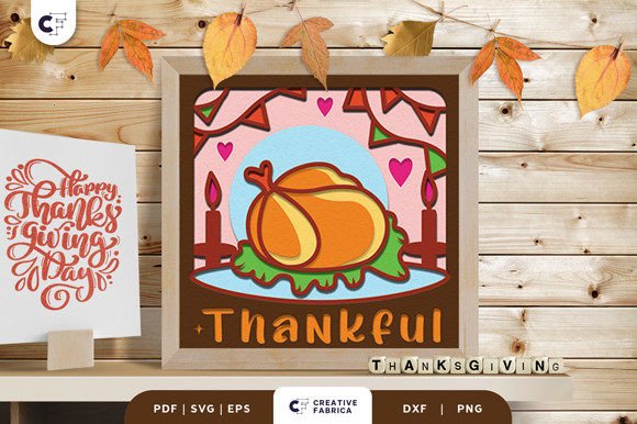 Roasted Dinner Turkey Shadow Box Centerpiece