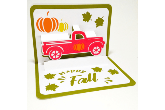 Vintage Truck Thanksgiving Card Pop-Up