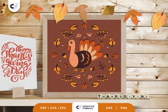 Harvest Welcome Turkey Shadow Box Ornament