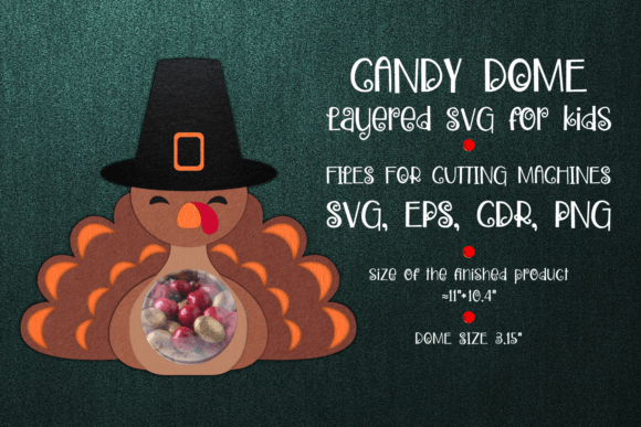 Thanksgiving Turkey Fall Candy Dome Template