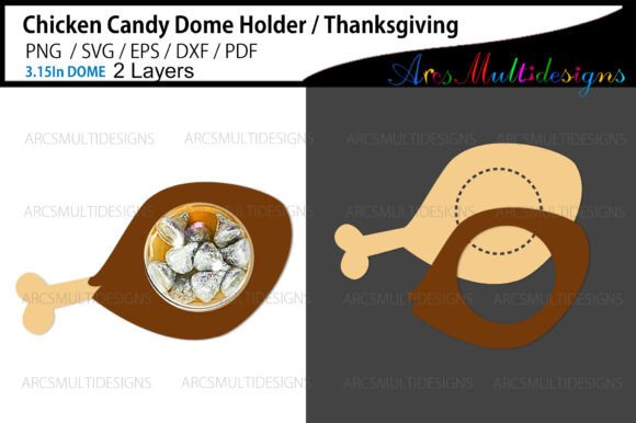 Thanksgiving Fall Candy Dome Chicken Holder