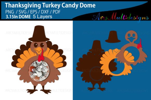 Candy Dome Turkey Svg Treat Holder