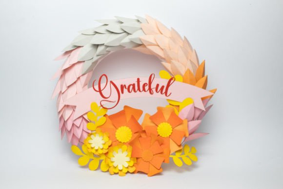 Thanksgiving Fall Wreath SVG Template