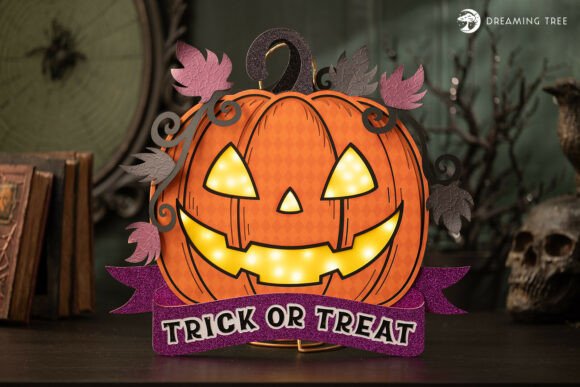Trick Or Retreat Halloween Paper Craft Sign