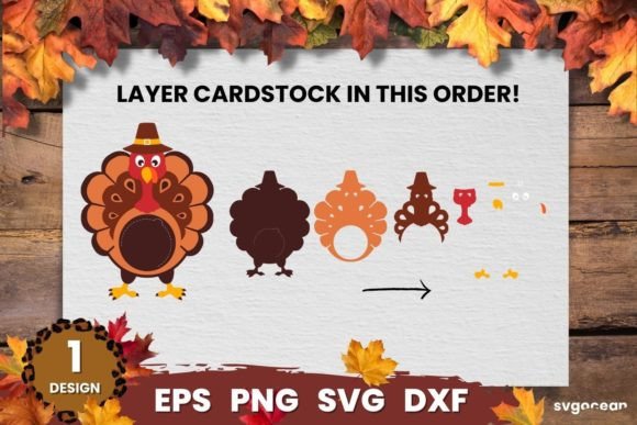 Festive Candy Turkey SVG Treat Holder