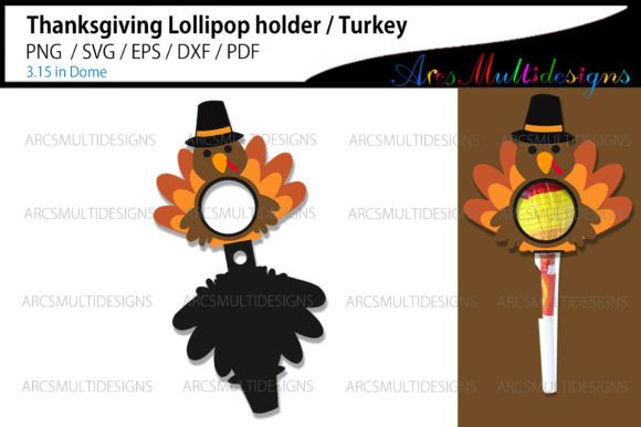 Turkey Treat Fall Lollipop Holder SVG