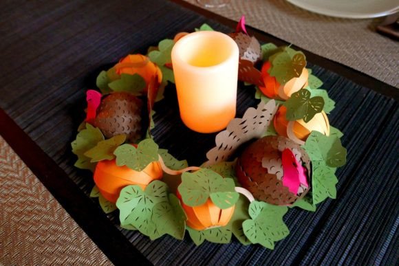 Turkey Patch Fall Wreath SVG Centerpiece