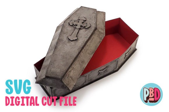 Vampire Halloween Coffin Svg Papercraft