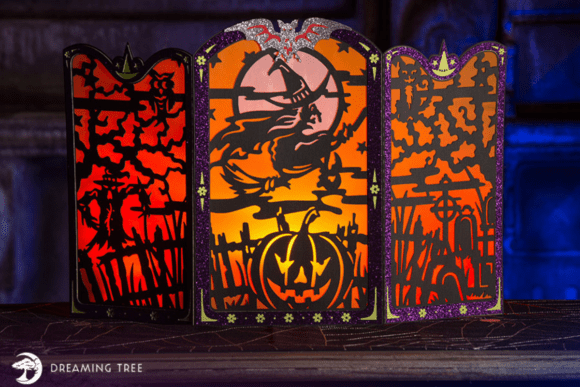 Vintage Halloween Svg Screen Panel