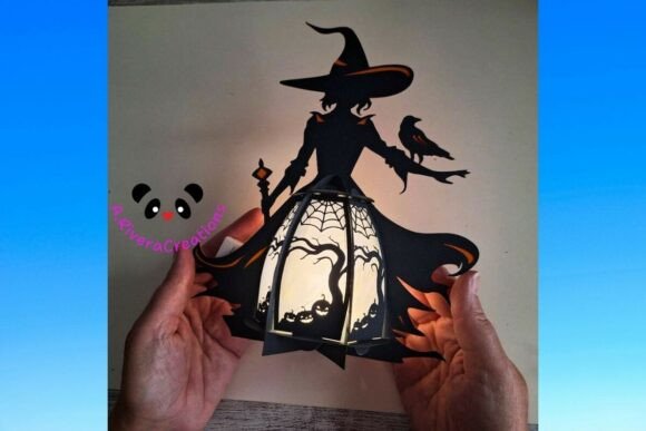 Bird Lantern Witch Svg Halloween Decor