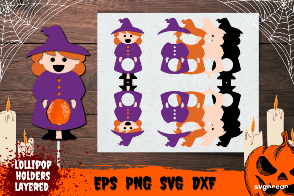 Witch Halloween Lollipop Holder Favor