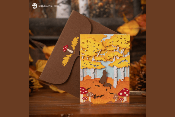 Woodland Fall Card With Forest Details