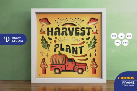 Harvest What You Plant Fall Shadow Box Design