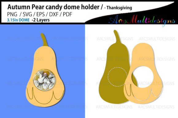 Autumn Pear Fall Candy Dome Holder
