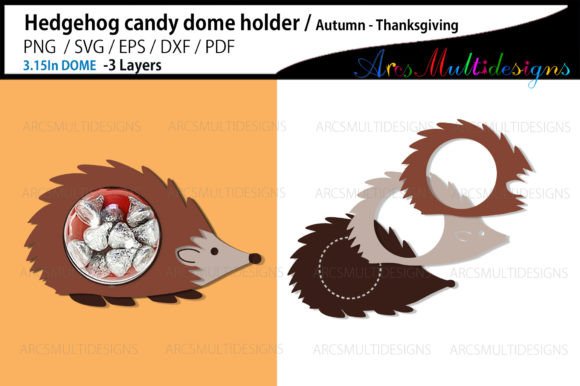Hedgehog Fall Candy Dome Treat Holder