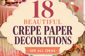 Vertical cover featuring a selection of crepe paper decorations for DIY decor.